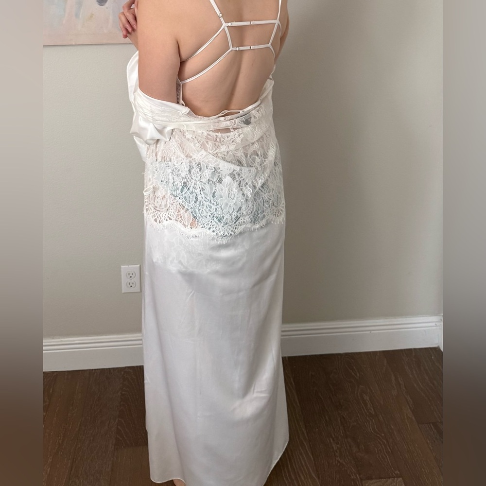 Seductive Wear Lace Chemise with Jewel Accent - Picture 3 of 8